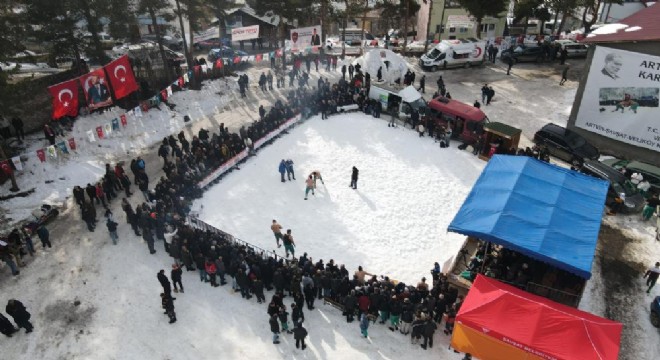 300 yıllık kar üstü karakucak geleneği yaşatılıyor