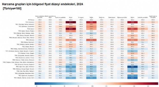 Bölgesel Satınalma Gücü Paritesi, 2024 açıklandı