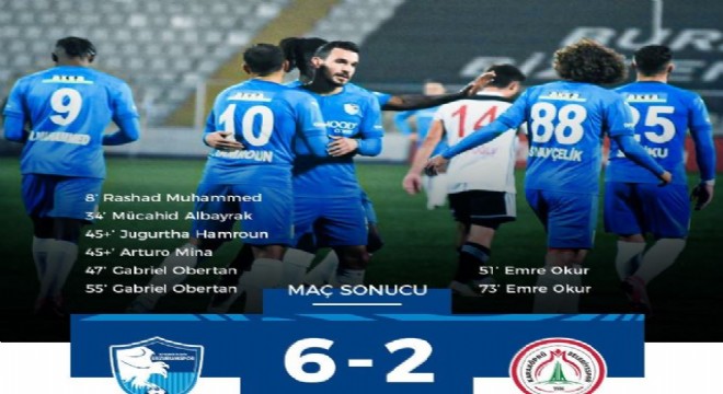 Erzurumspor 4’üncü turda: 6 - 2