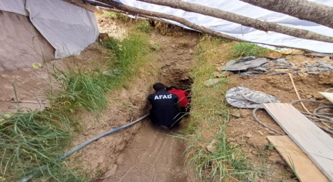 Göçüğün yaşandığı taş ocağından ilk görüntüler