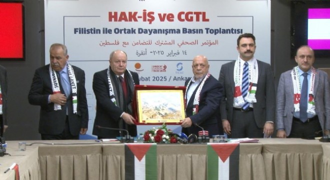 HAK-İŞ ve CGTL den Filistin e destek