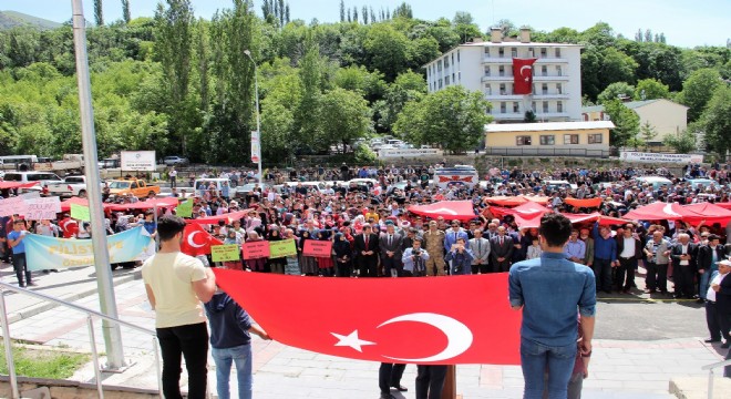 İspir de Filistin’e destek yürüyüşü