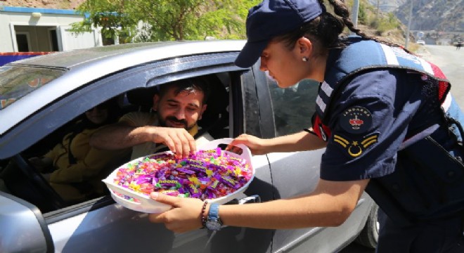 Jandarma ekiplerinden bayram trafik denetimi