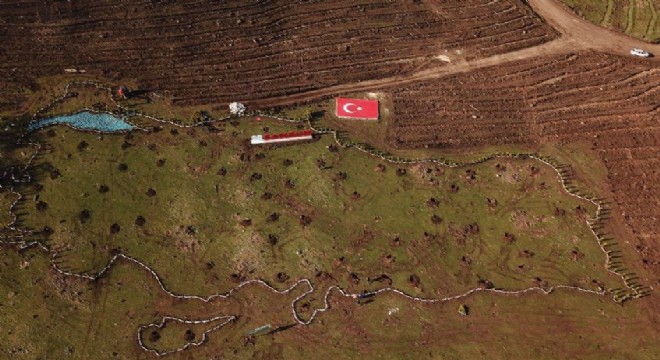 Samsun’dan Erzurum’a fidanla Türkiye haritası