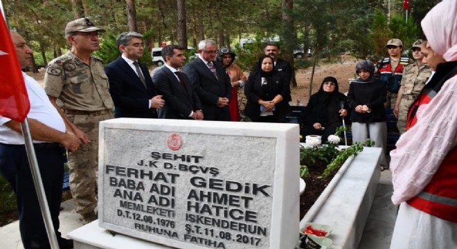 Şehit Gedik dualarla anıldı