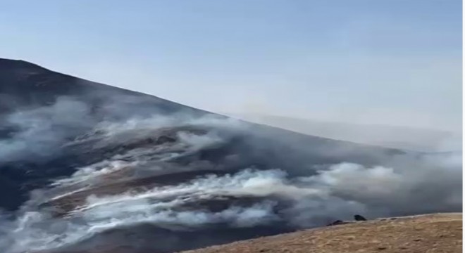 Tortum'un 2 mahallesinde örtü yangını