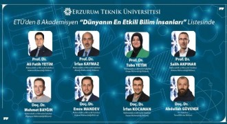 ETÜ’lü 8 akademisyen en etkili bilim insanları listesinde
