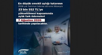 En düşük emekli aylığı fark ödemeleri 7 Ağustos'ta
