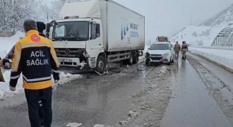 Sansa Deresinde zincirleme trafik kazası