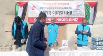 Tekman’da Gazze için hayır çarşısı açıldı