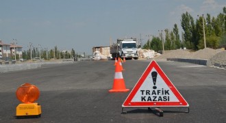 Tekman'da otomobil hayvan sürüsüne çarptı: 1 yaralı