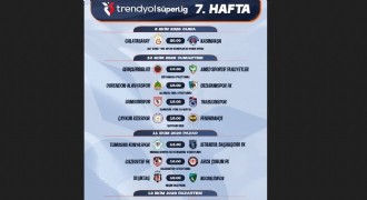 Trendyol Süper Lig 7-16. hafta takvimi açıklandı