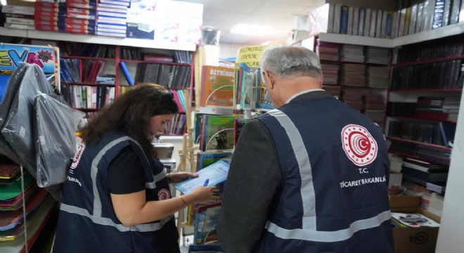 İl Ticaret Müdürlüğü ekipleri kırtasiyeleri denetledi